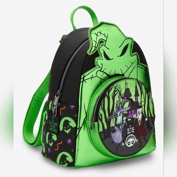 NWT Loungefly The Nightmare Before Christmas Oogie Boogie Metallic Mini Backpack - Picture 3 of 9